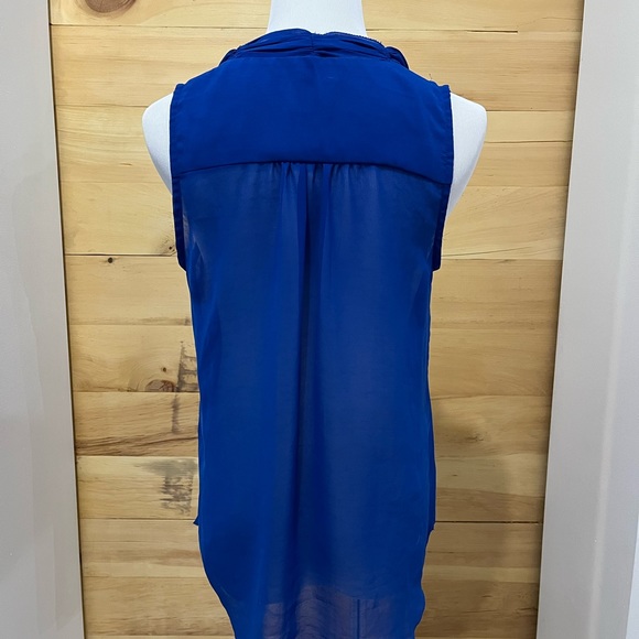 Simons Royal Blue Sleeveless Tank Top Blouse Size M - Picture 3 of 4
